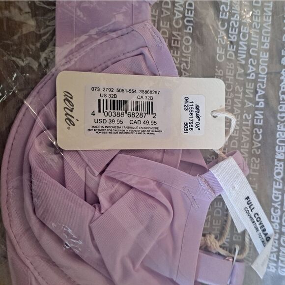 AERIE NWT SMOOTHEZ UNLINED MESH BRA FULL COVERAGE 32 B - Picture 4 of 4